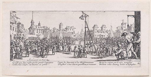 L'Estrapade (The Strappado), from Les Misères et les Mal-Heures de la Guerre (The Miseries and Misfortunes of War), plate 10