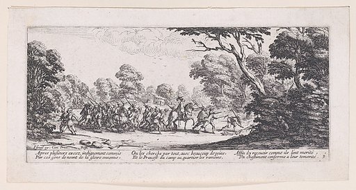 Découverte des Malfaiteurs (The Discovery of the Criminals), from Les Misères et les Mal-Heures de la Guerre (The Miseries and Misfortunes of War), plate 9