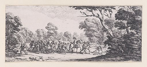 Découverte des Malfaiteurs (The Discovery of the Criminals), plate 9 from "Les Misères et les Mal-Heures de la Guerre" (The Miseries and Misfortunes of War)
