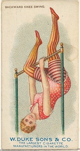 Backward Knee Swing, from the Gymnastic Exercises series (N77) for Duke brand cigarettes