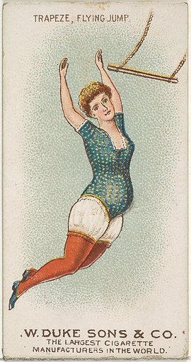 Trapeze, Flying Jump, from the Gymnastic Exercises series (N77) for Duke brand cigarettes