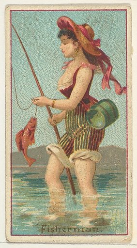 Fisherman, from the Occupations of Women series (N502) for Frishmuth's Tobacco Company