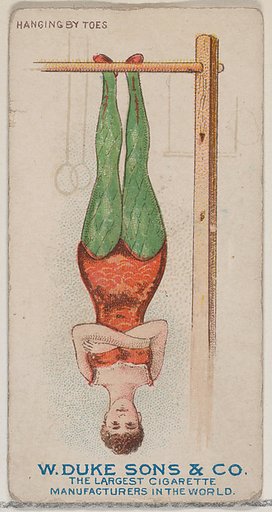 Hanging by Toes, from the Gymnastic Exercises series (N77) for Duke brand cigarettes
