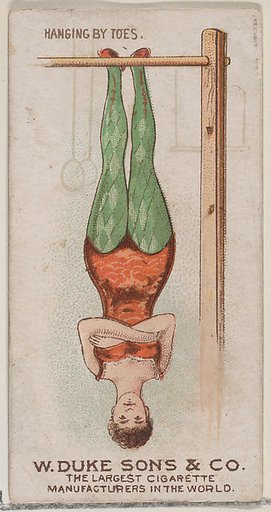 Hanging by Toes, from the Gymnastic Exercises series (N77) for Duke brand cigarettes
