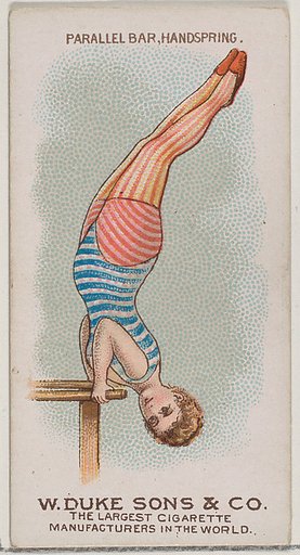 Parallel Bar, Handspring, from the Gymnastic Exercises series (N77) for Duke brand cigarettes