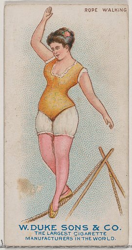 Rope Walking, from the Gymnastic Exercises series (N77) for Duke brand cigarettes