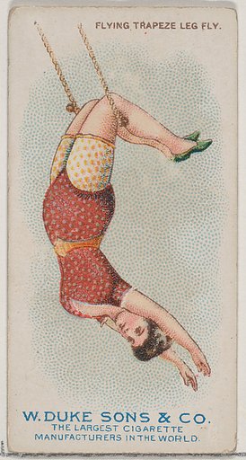 Flying Trapeze Leg Fly, from the Gymnastic Exercises series (N77) for Duke brand cigarettes