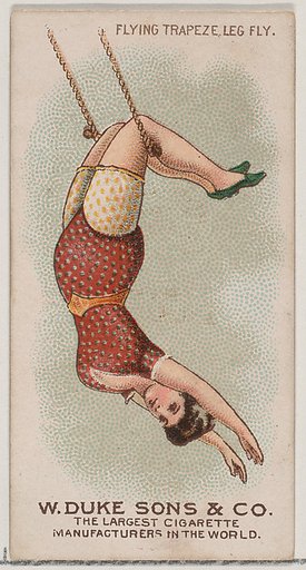 Flying Trapeze Leg Fly, from the Gymnastic Exercises series (N77) for Duke brand cigarettes