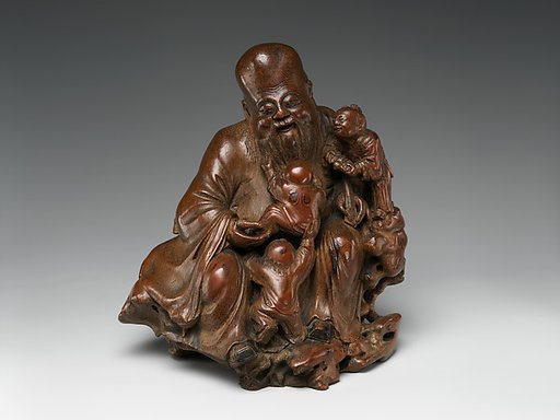 God of Longevity (Shoulao) with children