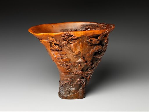 Cup with figures in a landscape
