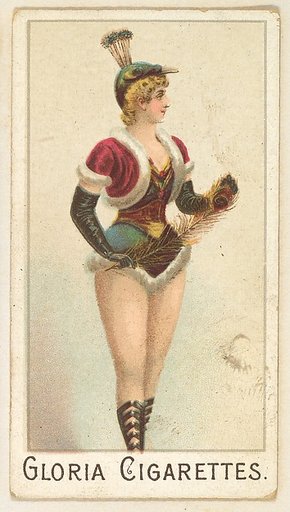 From the series "Sports Girls" (C190), issued by the American Cigarette Company, Ltd., Montreal, to promote Gloria Cigarettes