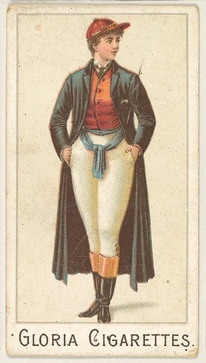 From the series "Sports Girls" (C190), issued by the American Cigarette Company, Ltd., Montreal, to promote Gloria Cigarettes