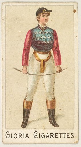 From the series "Sports Girls" (C190), issued by the American Cigarette Company, Ltd., Montreal, to promote Gloria Cigarettes