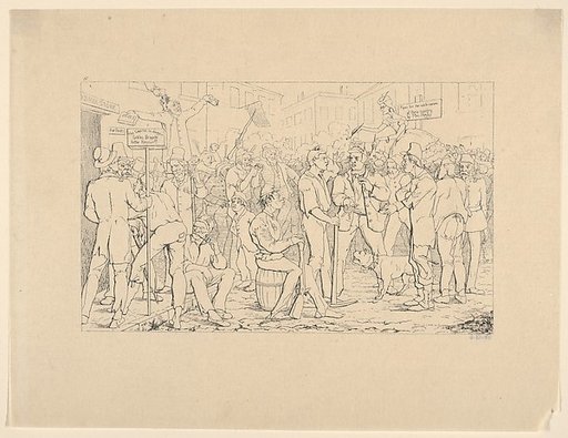 Enlistment of Sickles' Brigade, New York (from Confederate War Etchings)