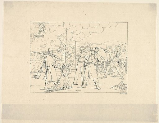 Valiant Men "Dat Fite Mit Siegel" (from Confederate War Etchings)