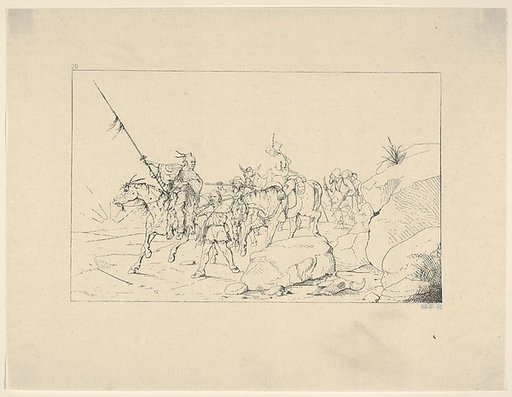 Albert S. Johnston Crossing the Desert to Join the Southern Army (from Confederate War Etchings)