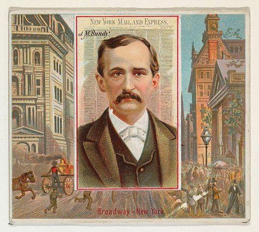 J.M. Bundy, New York Mail and Express, from the American Editors series (N35) for Allen & Ginter Cigarettes