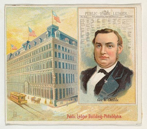 George W. Childs, Philadelphia Public Ledger, from the American Editors series (N35) for Allen & Ginter Cigarettes