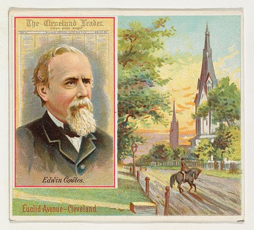 Edwin Cowles, The Cleveland Leader, from the American Editors series (N35) for Allen & Ginter Cigarettes