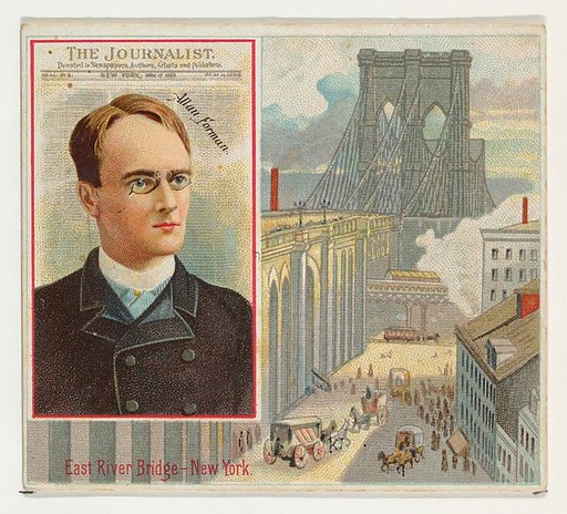 Allan Forman, The New York Journalist, from the American Editors series (N35) for Allen & Ginter Cigarettes
