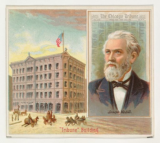 Joseph Medill, The Chicago Tribune, from the American Editors series (N35) for Allen & Ginter Cigarettes