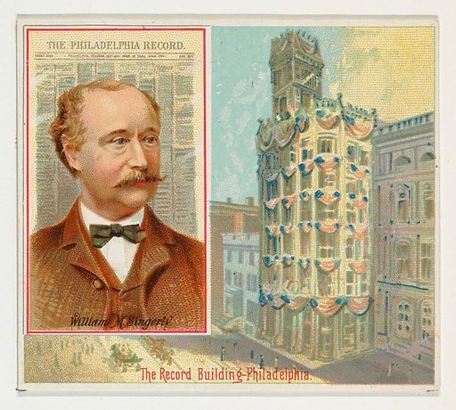 William M. Singerly, The Philadelphia Record, from the American Editors series (N35) for Allen & Ginter Cigarettes