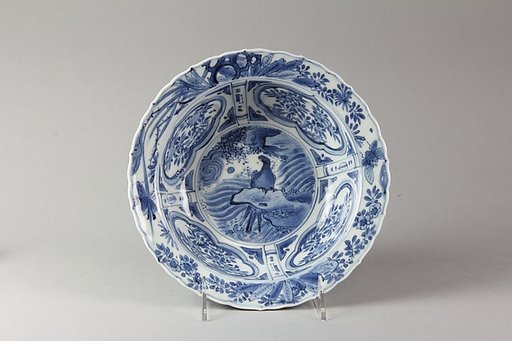 Foliated bowl with eagle