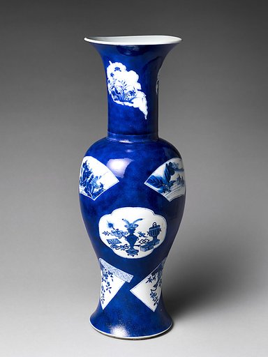 Vase with Flowers and Scholar’s Implements