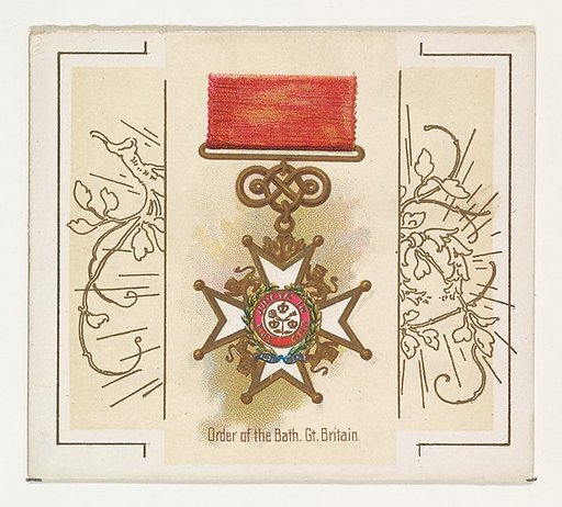 Order of the Bath, Great Britain, from the World's Decorations series (N44) for Allen & Ginter Cigarettes