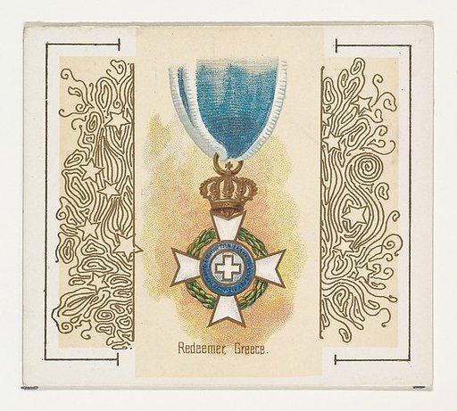 Redeemer, Greece, from the World's Decorations series (N44) for Allen & Ginter Cigarettes