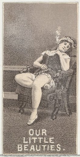 From the Actresses series (N57) promoting Our Little Beauties Cigarettes for Allen & Ginter brand tobacco products