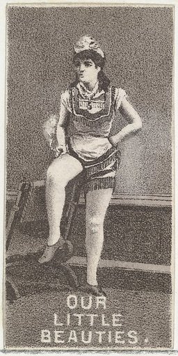 From the Actresses series (N57) promoting Our Little Beauties Cigarettes for Allen & Ginter brand tobacco products