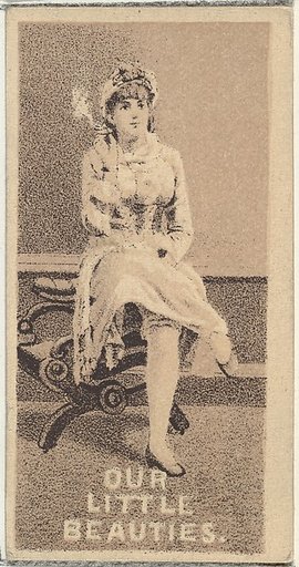 From the Actresses series (N57) promoting Our Little Beauties Cigarettes for Allen & Ginter brand tobacco products