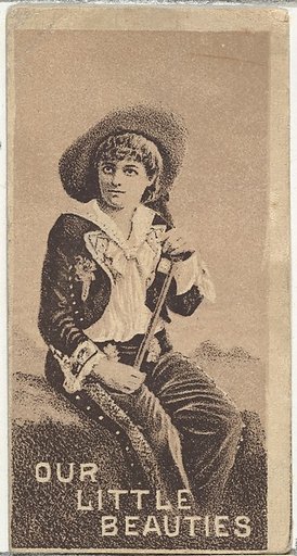 From the Actresses series (N57) promoting Our Little Beauties Cigarettes for Allen & Ginter brand tobacco products