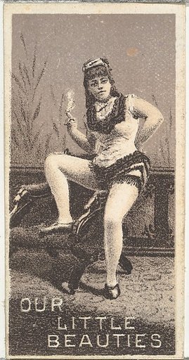 From the Actresses series (N57) promoting Our Little Beauties Cigarettes for Allen & Ginter brand tobacco products