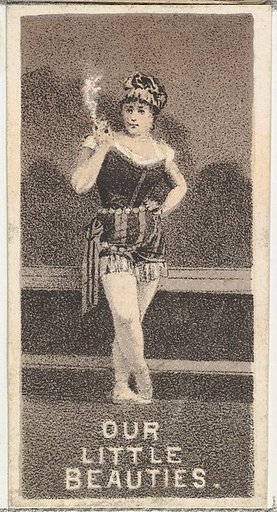 From the Actresses series (N57) promoting Our Little Beauties Cigarettes for Allen & Ginter brand tobacco products