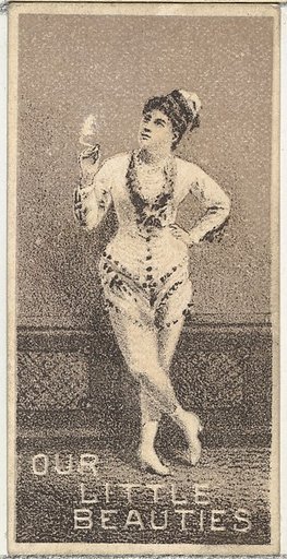 From the Actresses series (N57) promoting Our Little Beauties Cigarettes for Allen & Ginter brand tobacco products