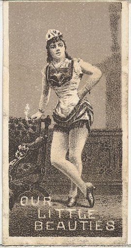From the Actresses series (N57) promoting Our Little Beauties Cigarettes for Allen & Ginter brand tobacco products