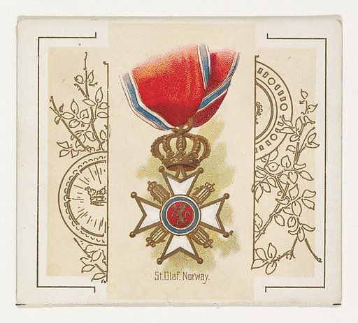 Saint Olaf, Norway, from the World's Decorations series (N44) for Allen & Ginter Cigarettes