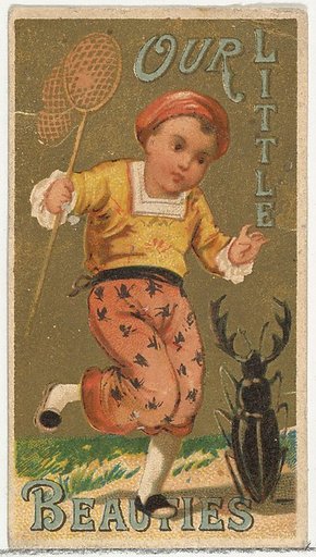From the Girls and Children series (N58) promoting Our Little Beauties Cigarettes for Allen & Ginter brand tobacco products