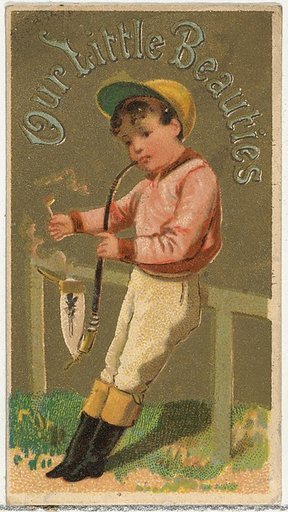 From the Girls and Children series (N58) promoting Our Little Beauties Cigarettes for Allen & Ginter brand tobacco products
