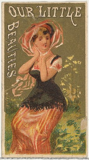 From the Girls and Children series (N58) promoting Our Little Beauties Cigarettes for Allen & Ginter brand tobacco products