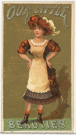 From the Girls and Children series (N58) promoting Our Little Beauties Cigarettes for Allen & Ginter brand tobacco products