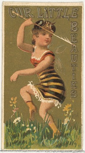 From the Girls and Children series (N58) promoting Our Little Beauties Cigarettes for Allen & Ginter brand tobacco products