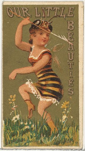 From the Girls and Children series (N58) promoting Our Little Beauties Cigarettes for Allen & Ginter brand tobacco products