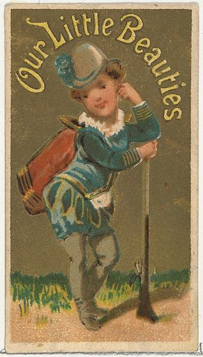 From the Girls and Children series (N58) promoting Our Little Beauties Cigarettes for Allen & Ginter brand tobacco products