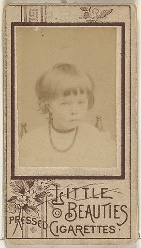 From the Girls series (N59) promoting Little Beauties Pressed Cigarettes for Allen & Ginter brand tobacco products