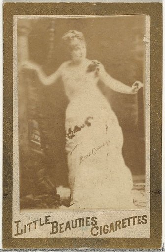 From the Actresses and Celebrities series (N60, Type 1) promoting Little Beauties Cigarettes for Allen & Ginter brand tobacco products