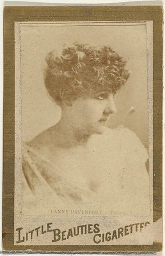 Fanny Davenport, from the Actresses and Celebrities series (N60, Type 1) promoting Little Beauties Cigarettes for Allen & Ginter brand tobacco products