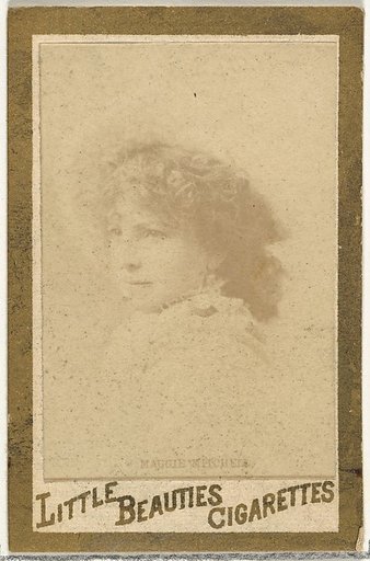 Maggie Mitchell, from the Actresses and Celebrities series (N60, Type 1) promoting Little Beauties Cigarettes for Allen & Ginter brand tobacco products